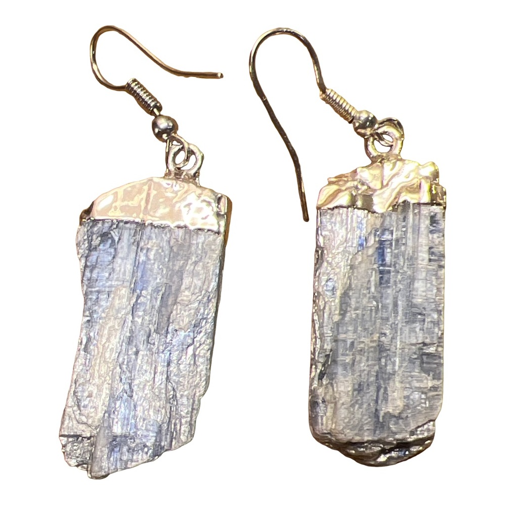Natural stone fish wire earrings